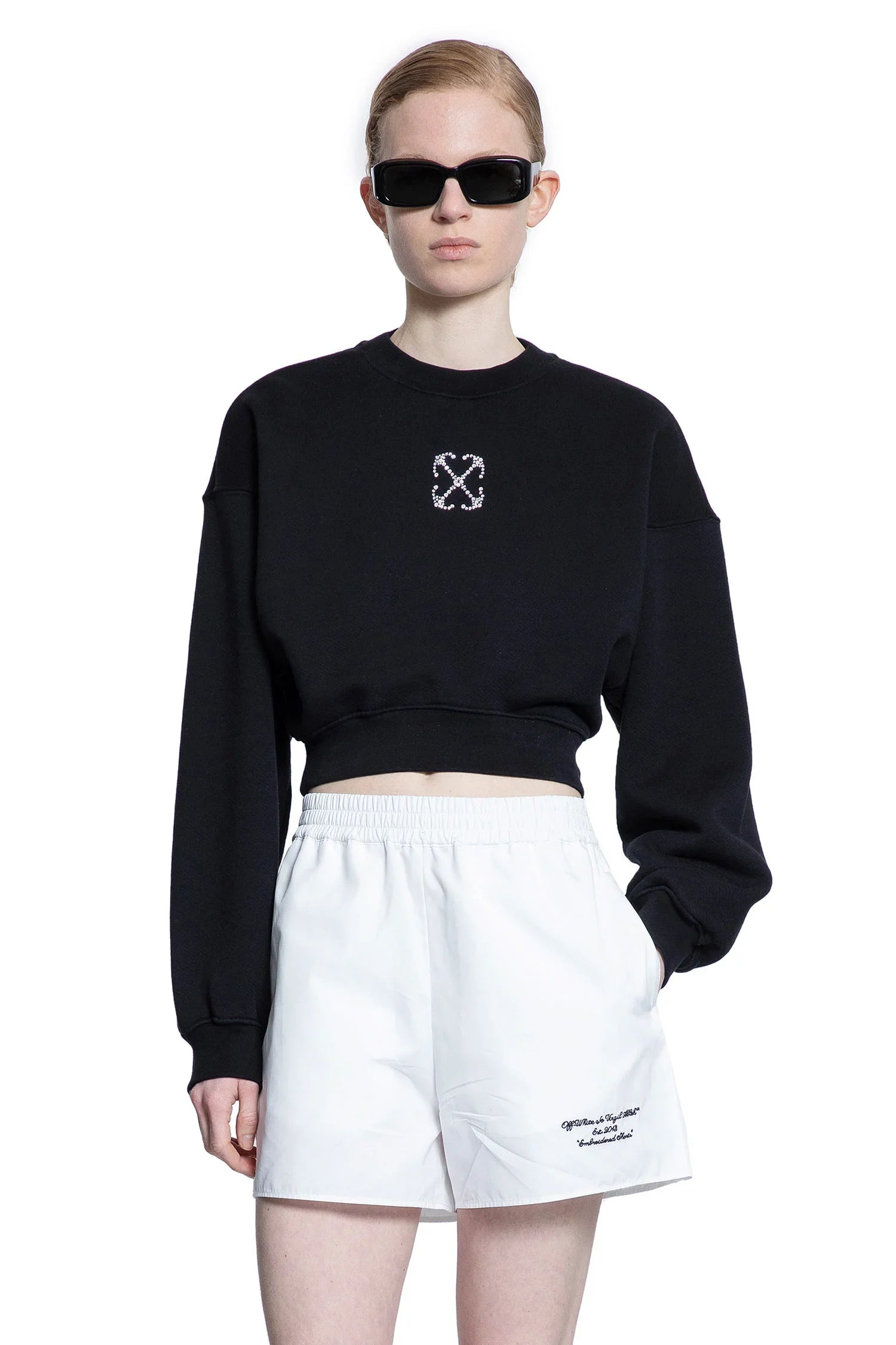 Arrow Jewels Cropped Sweatshirt - Antonioli.eu