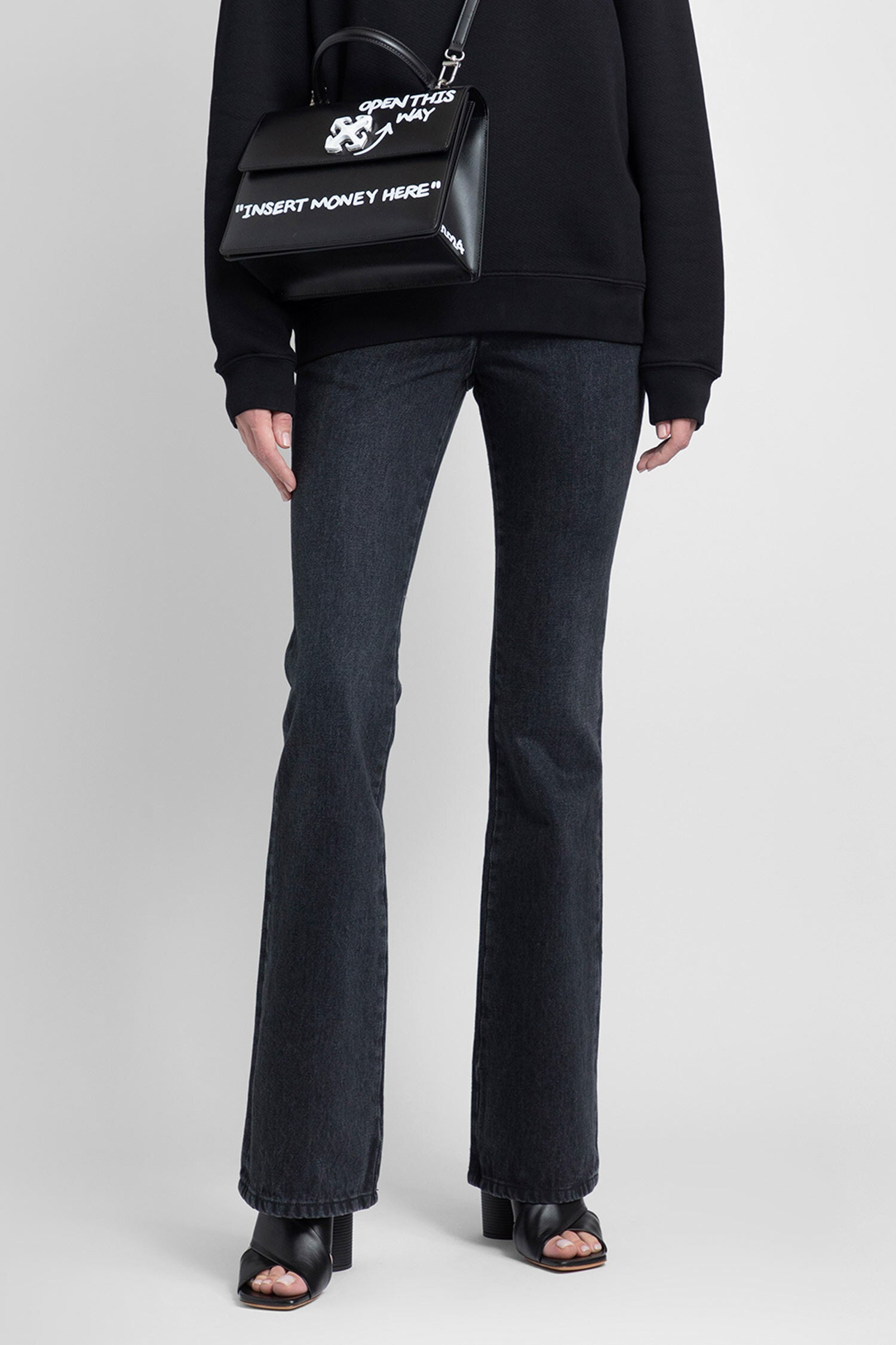 OFF WHITE WOMAN BLACK JEANS Antonioli.eu