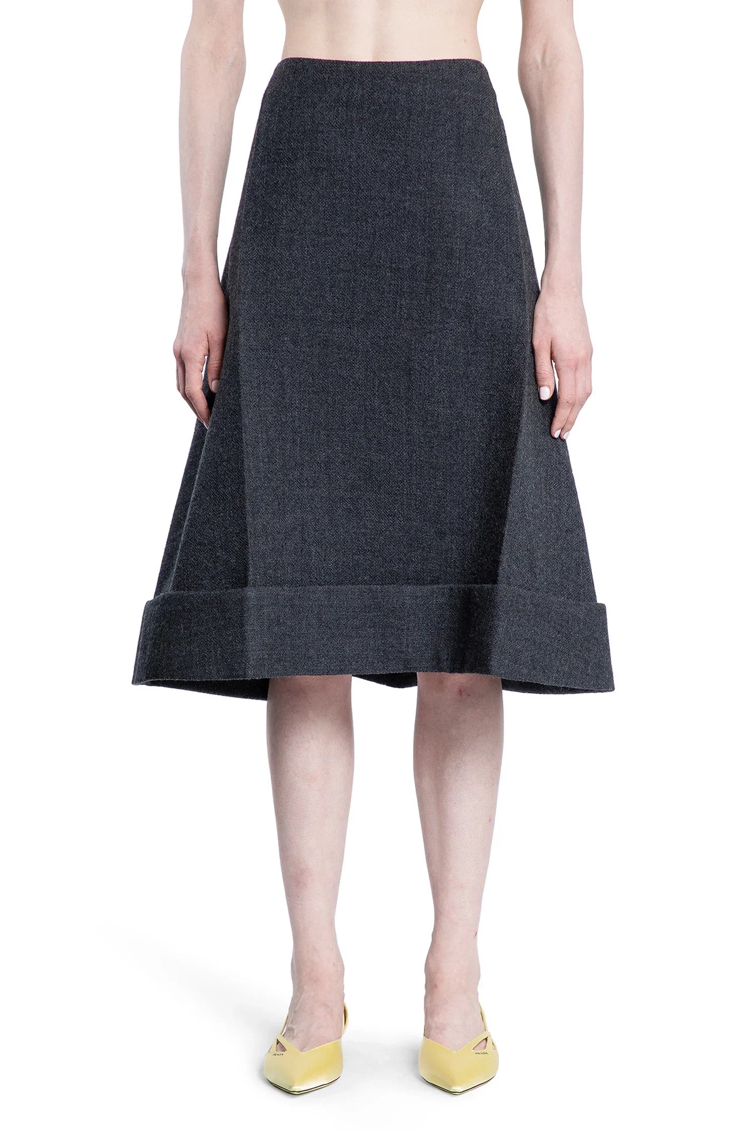 Vintage-look rush stitch midi-skirt - Antonioli.eu