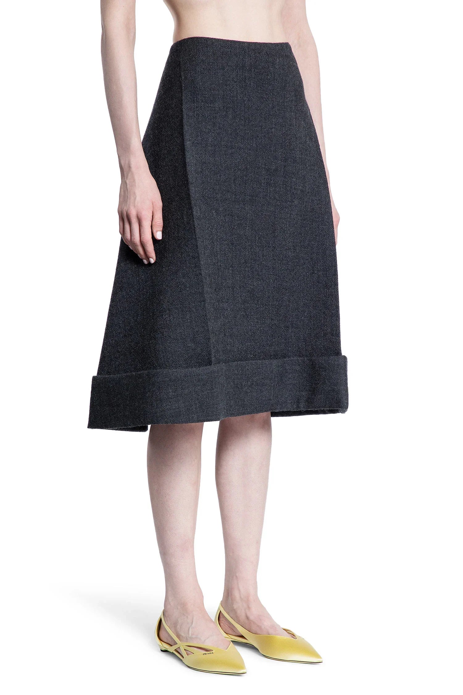 Vintage-look rush stitch midi-skirt - Antonioli.eu