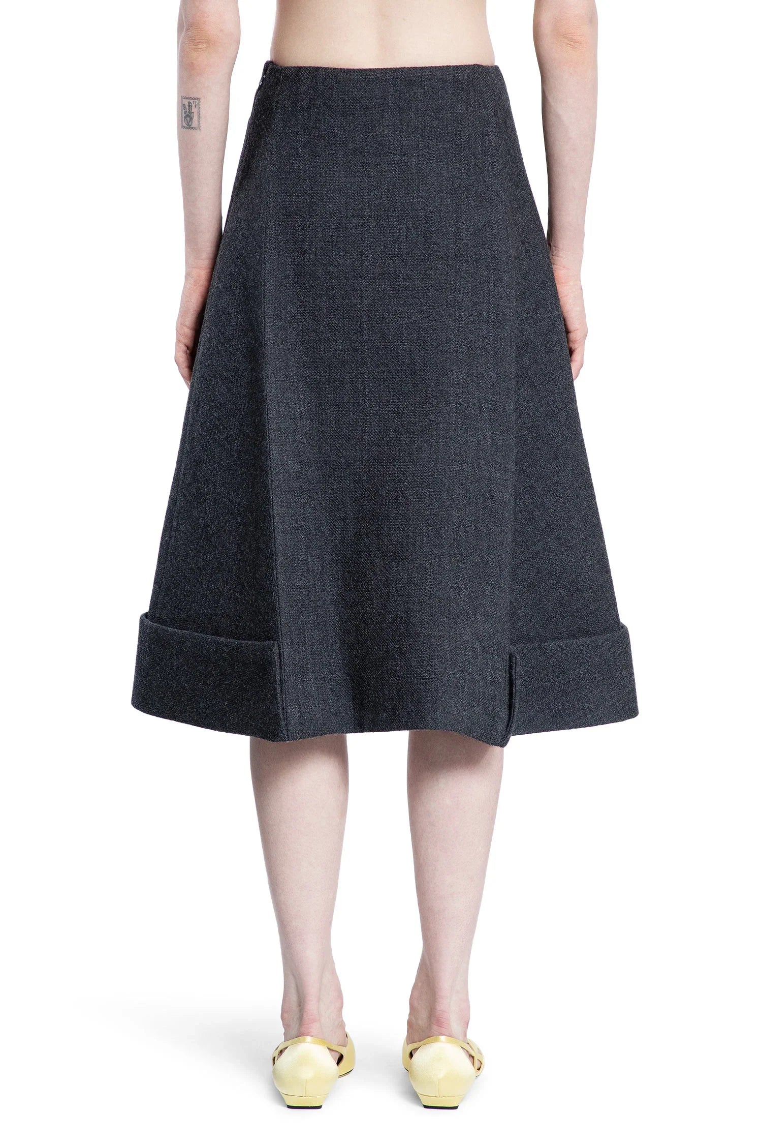 Vintage-look rush stitch midi-skirt - Antonioli.eu