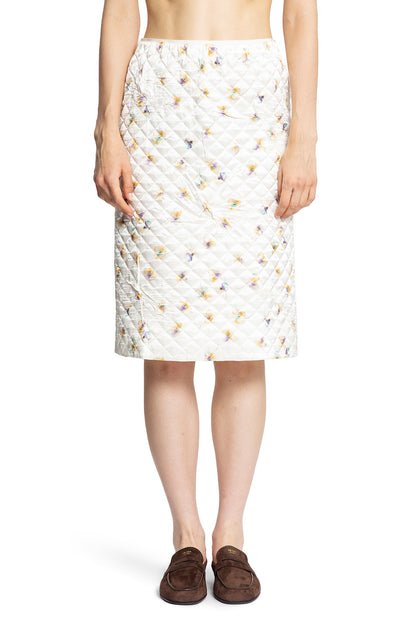 Quilted Floral Print Midi Skirt - Antonioli.eu