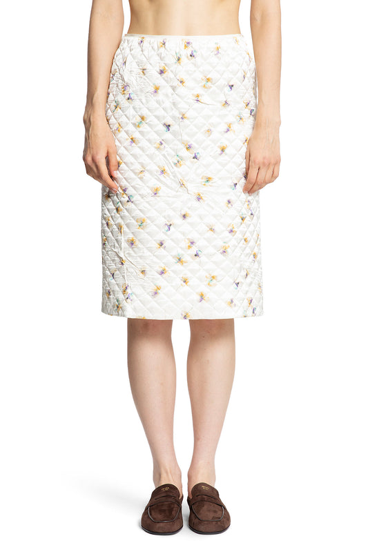 Quilted Floral Print Midi Skirt - Antonioli.eu