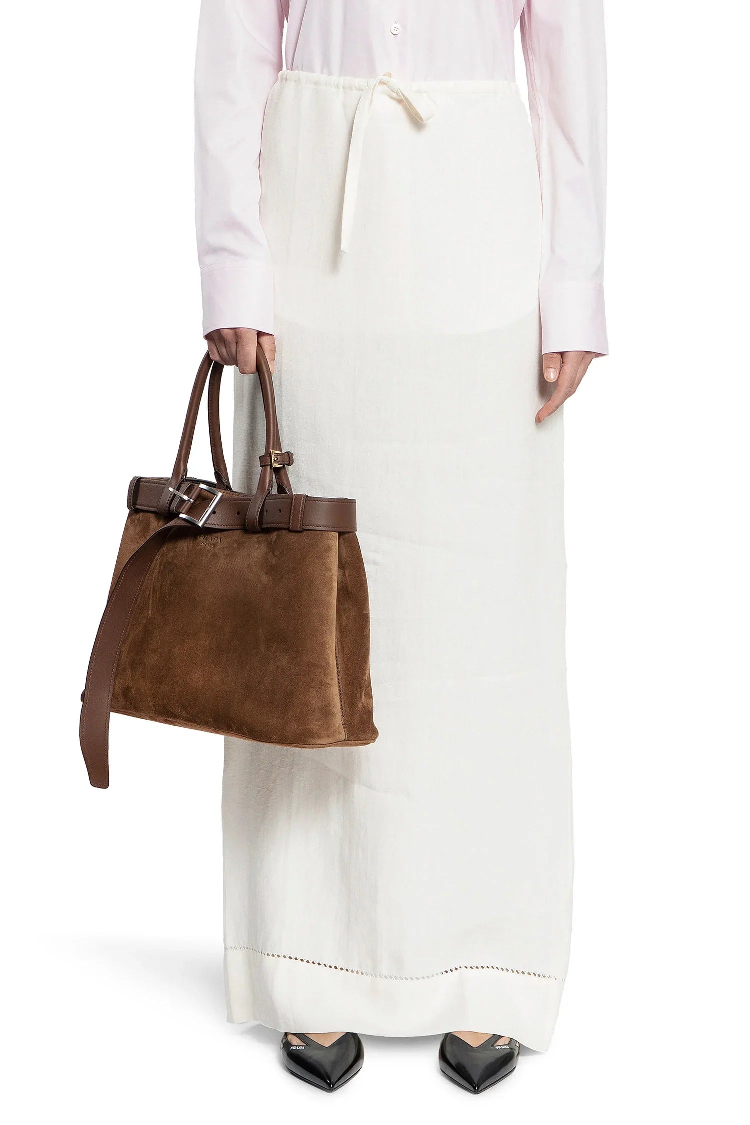 Embroidered Linen Maxi Skirt - Antonioli.eu