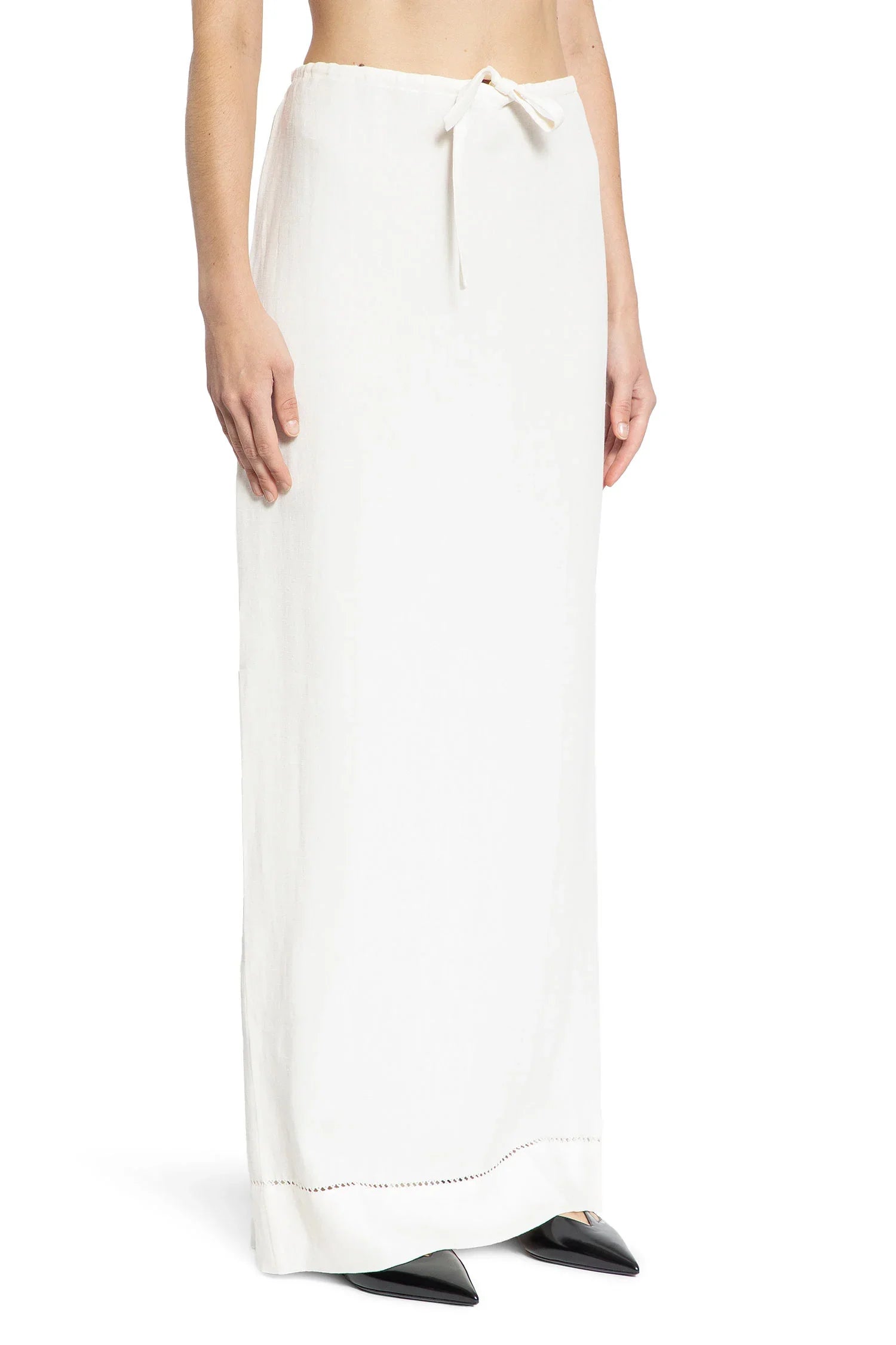 Embroidered Linen Maxi Skirt - Antonioli.eu