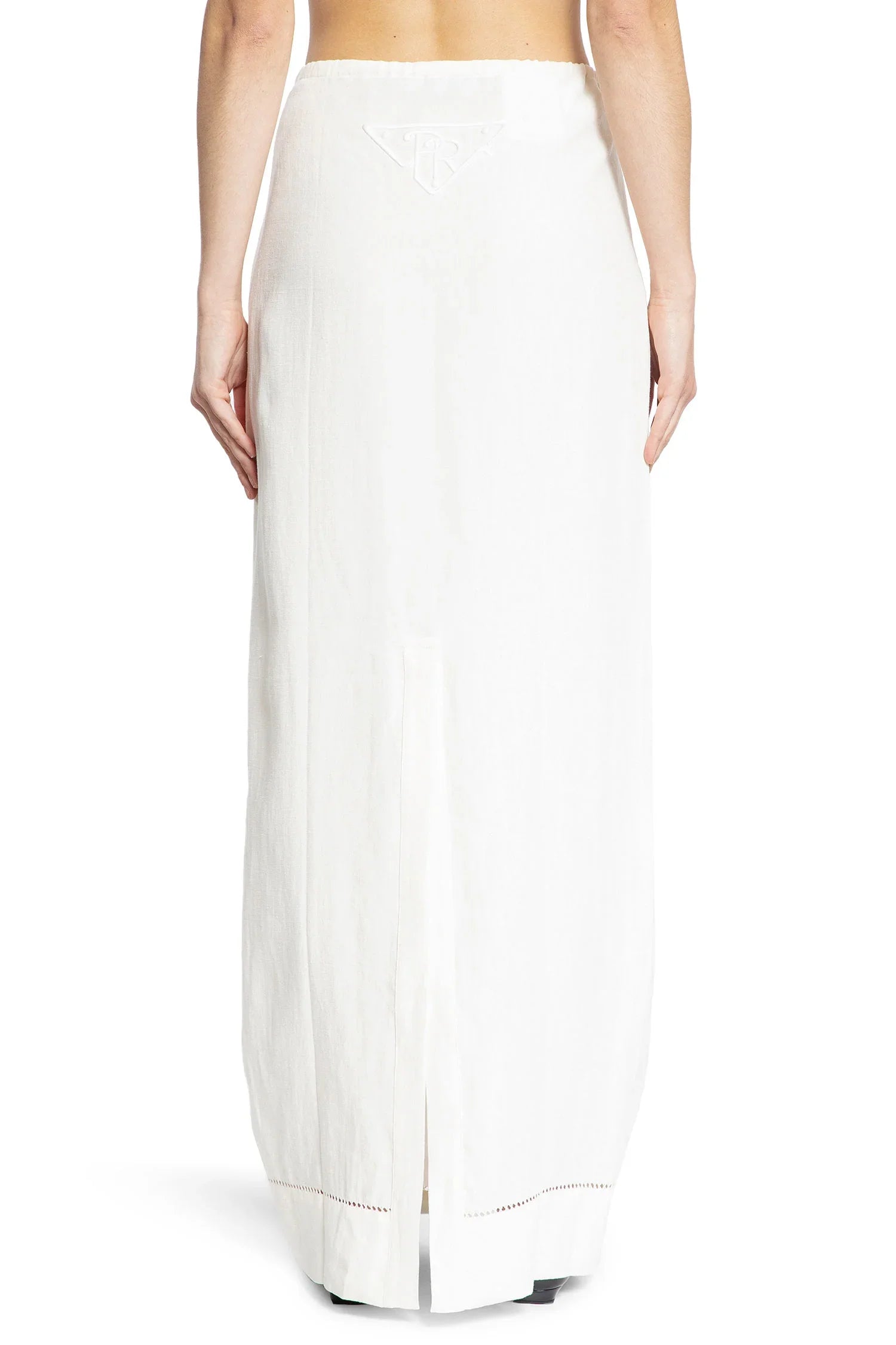 Embroidered Linen Maxi Skirt - Antonioli.eu