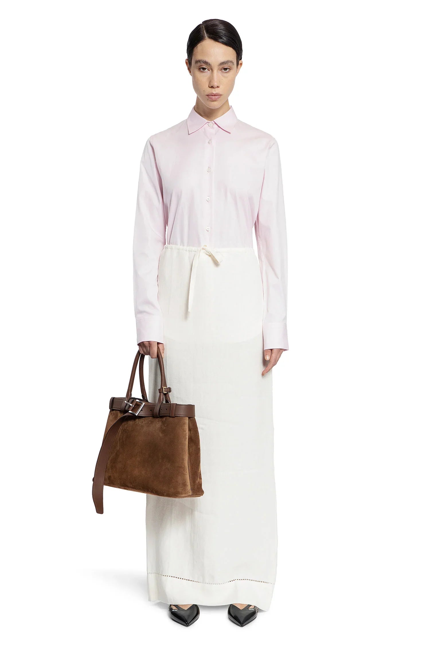 Embroidered Linen Maxi Skirt - Antonioli.eu