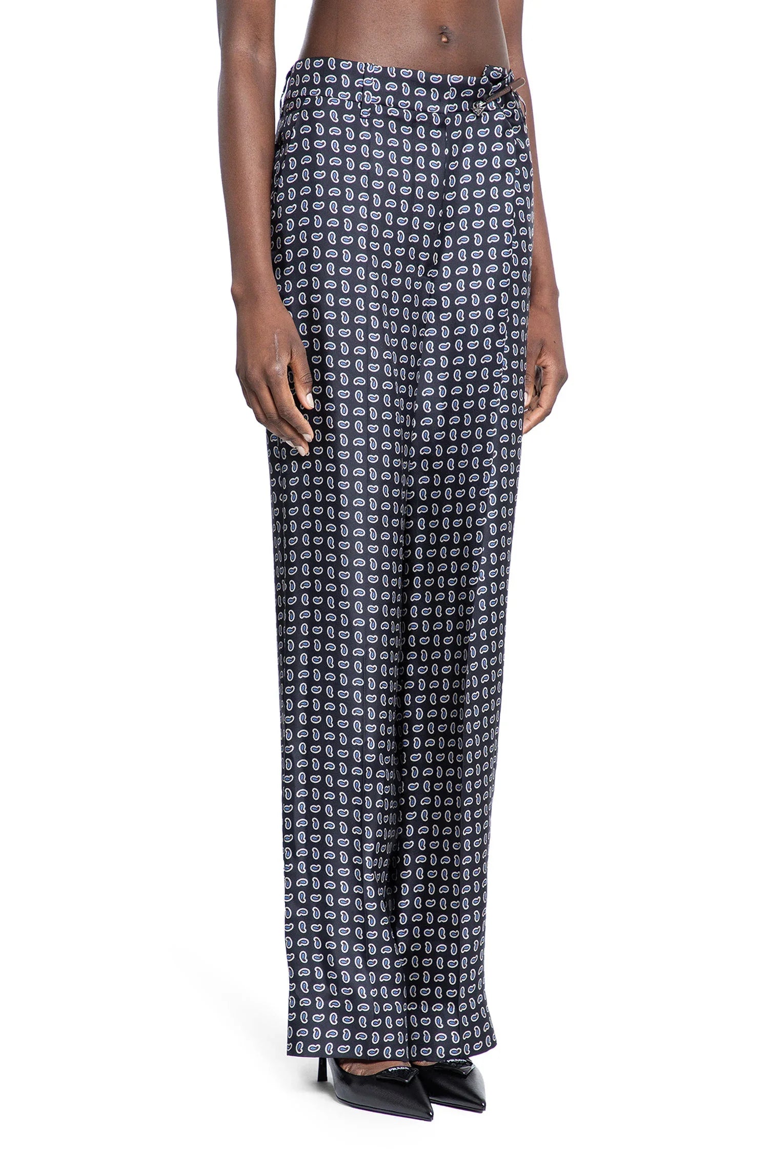 Paisley silk trousers - Antonioli.eu