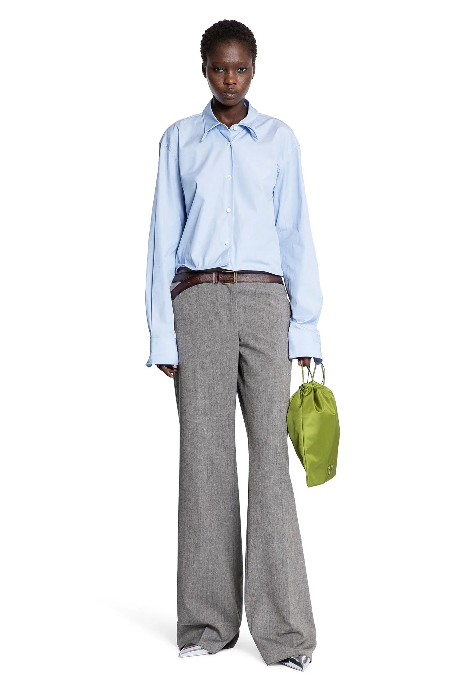 Technical Wool Pants with Printed Belt - Antonioli.eu