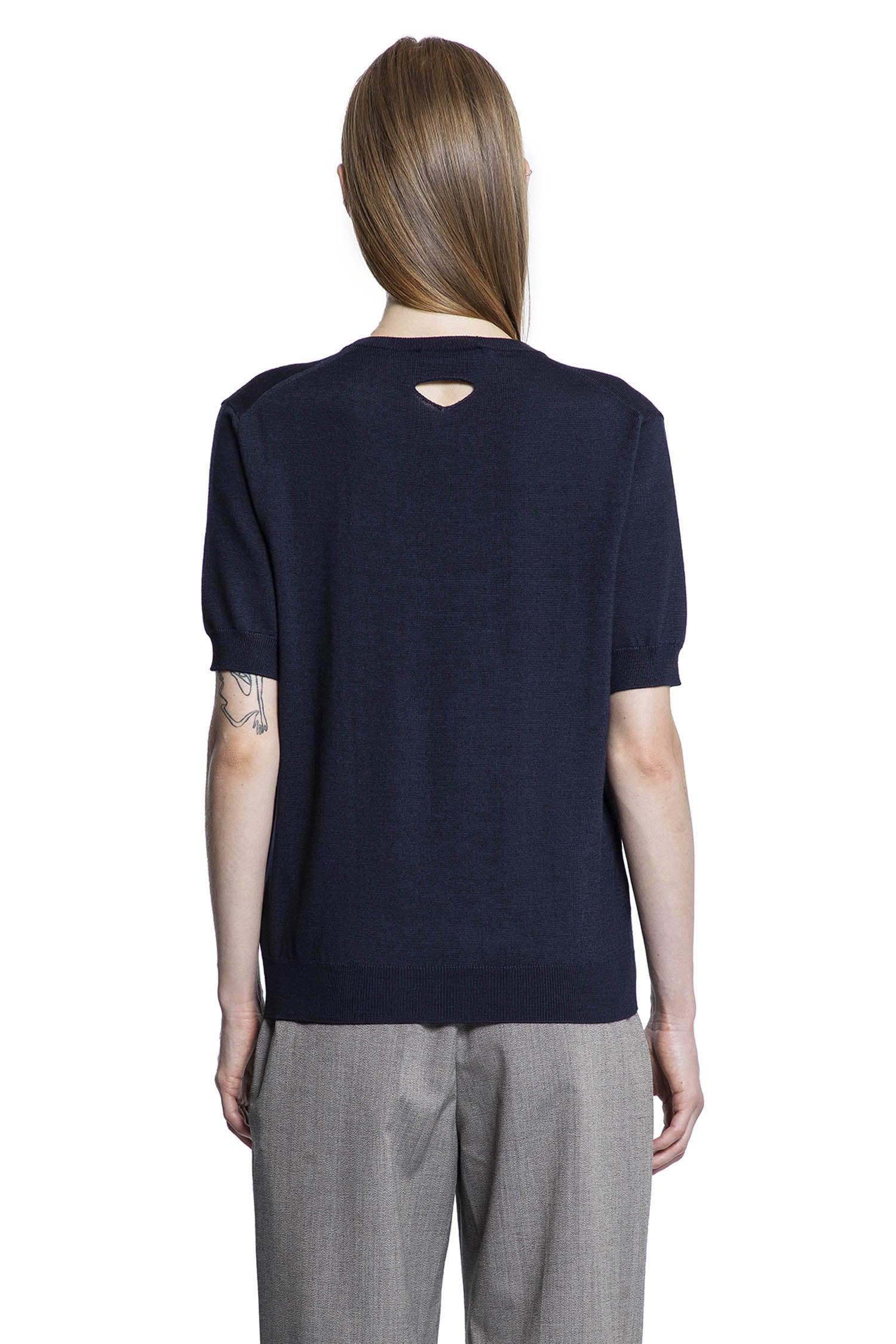 Wool Short Sleeve Crewneck Sweater - Antonioli.eu