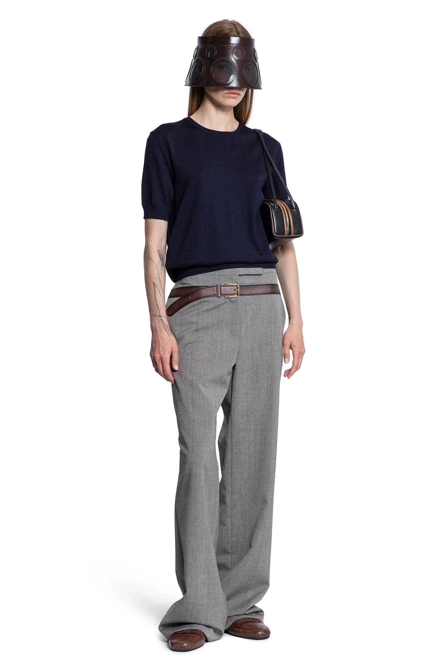 Wool Short Sleeve Crewneck Sweater - Antonioli.eu