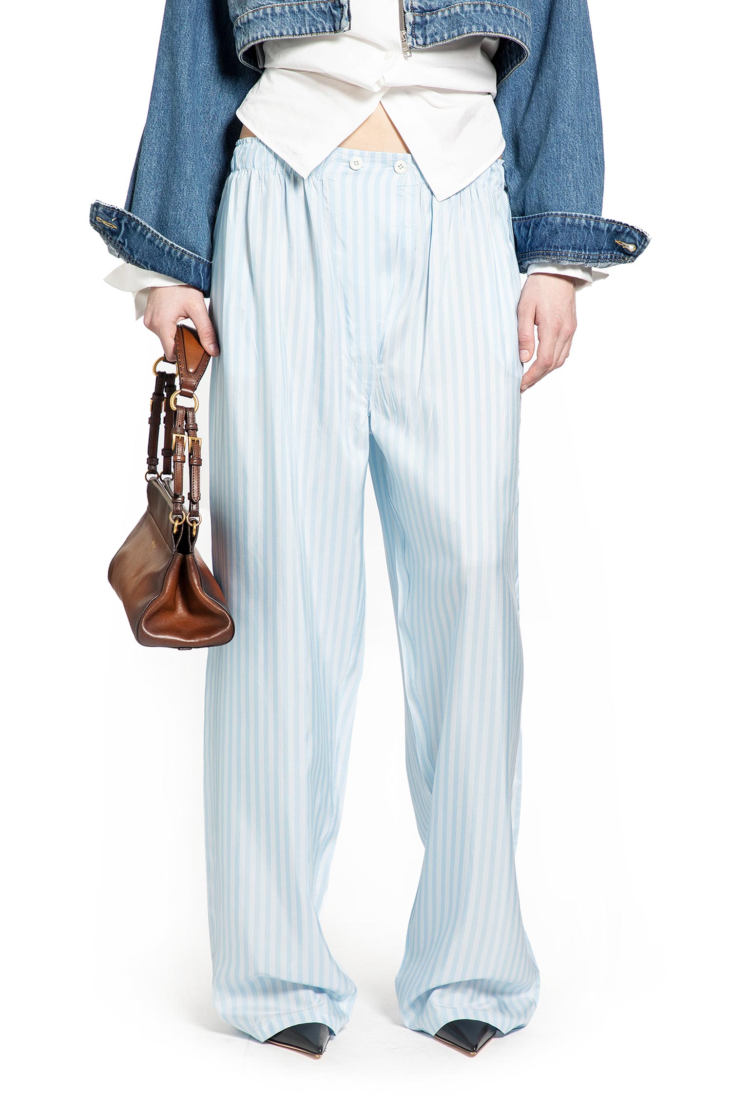 Striped Silk Pongé Pants – Antonioli.eu