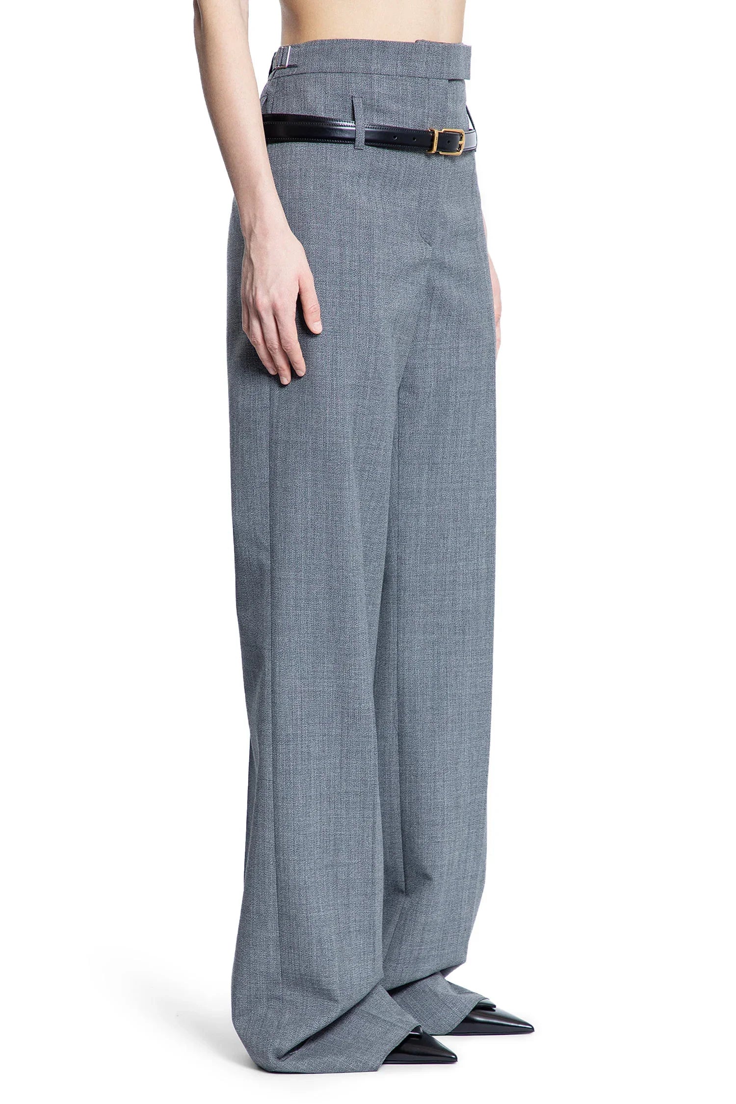 Technical Wool Pants With Belt - Antonioli.eu