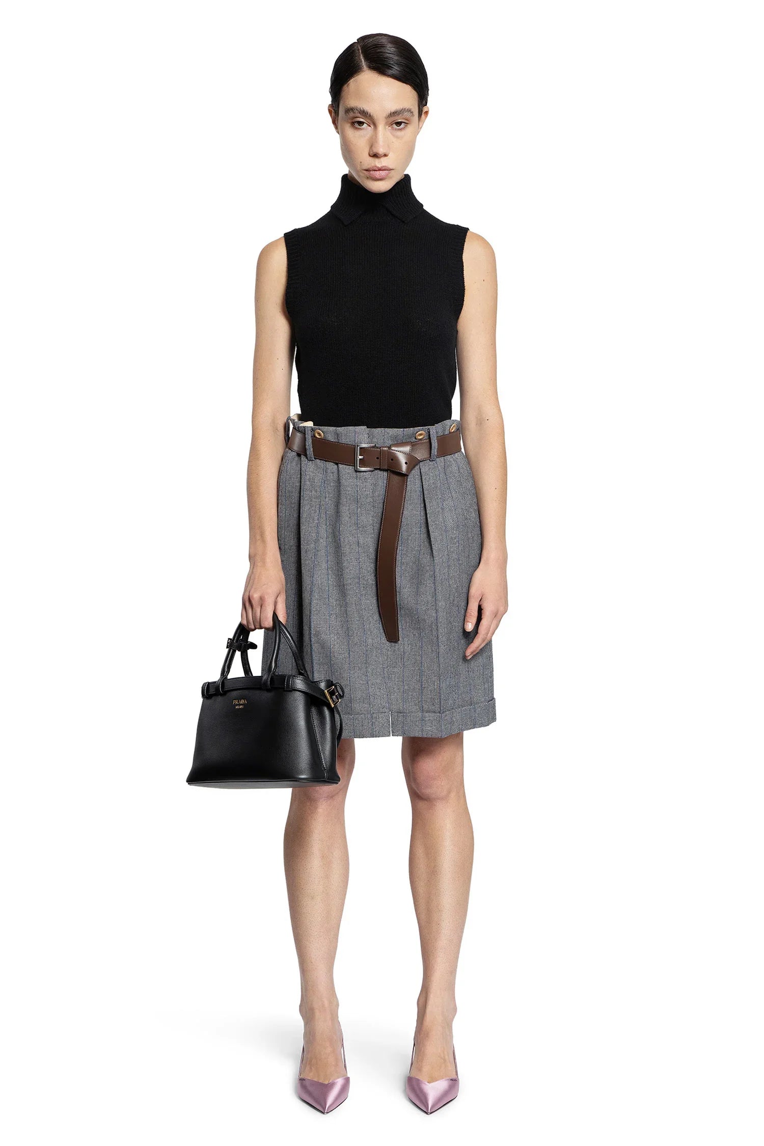 Cashmere turtleneck vest - Antonioli.eu