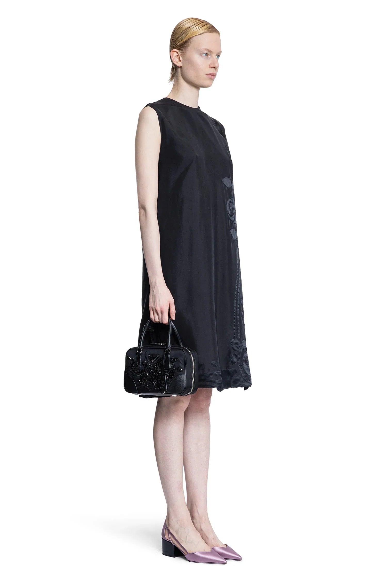Habotai Embroidery Dress - Antonioli.eu