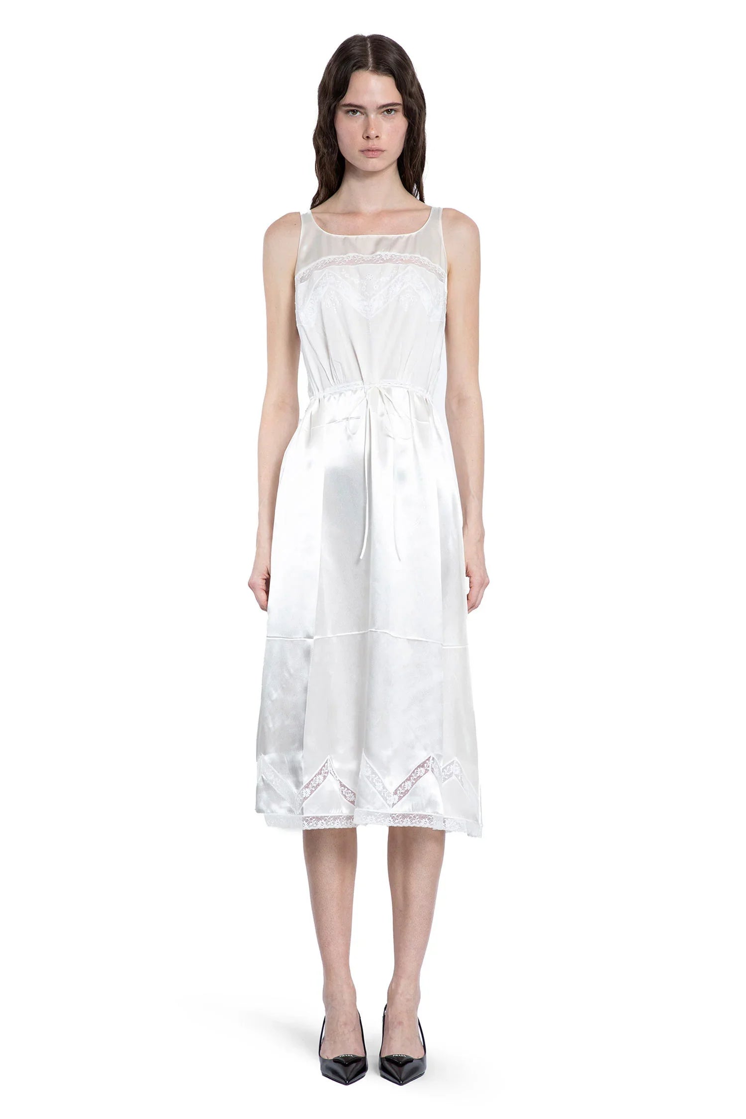 Embroidered old batiste dress - Antonioli.eu