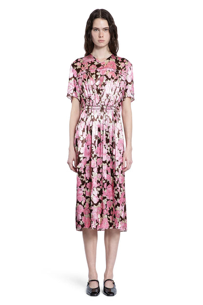 Embroidered Satin Midi Dress - Antonioli.eu