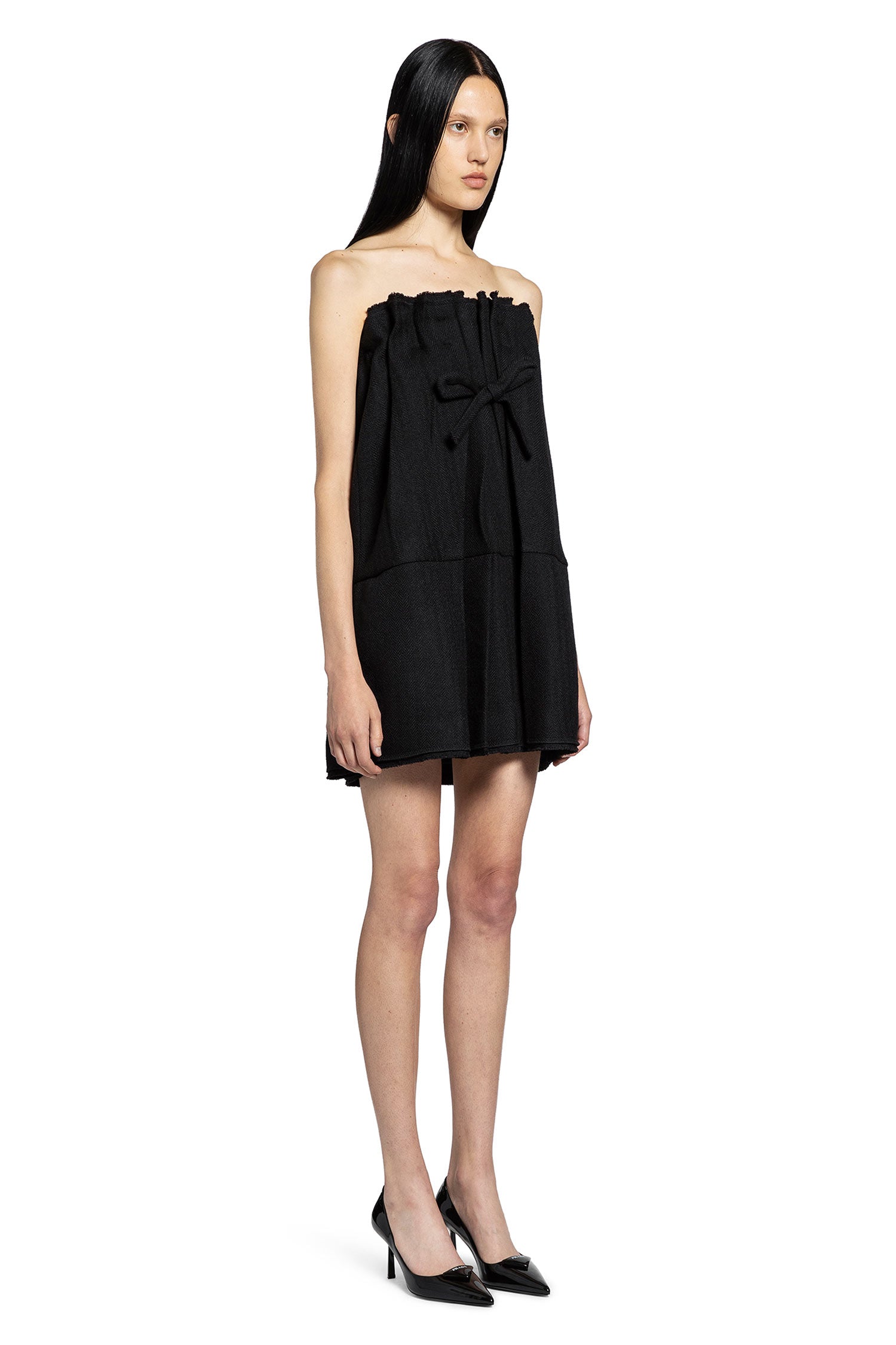 Chevron Wool Mini Dress