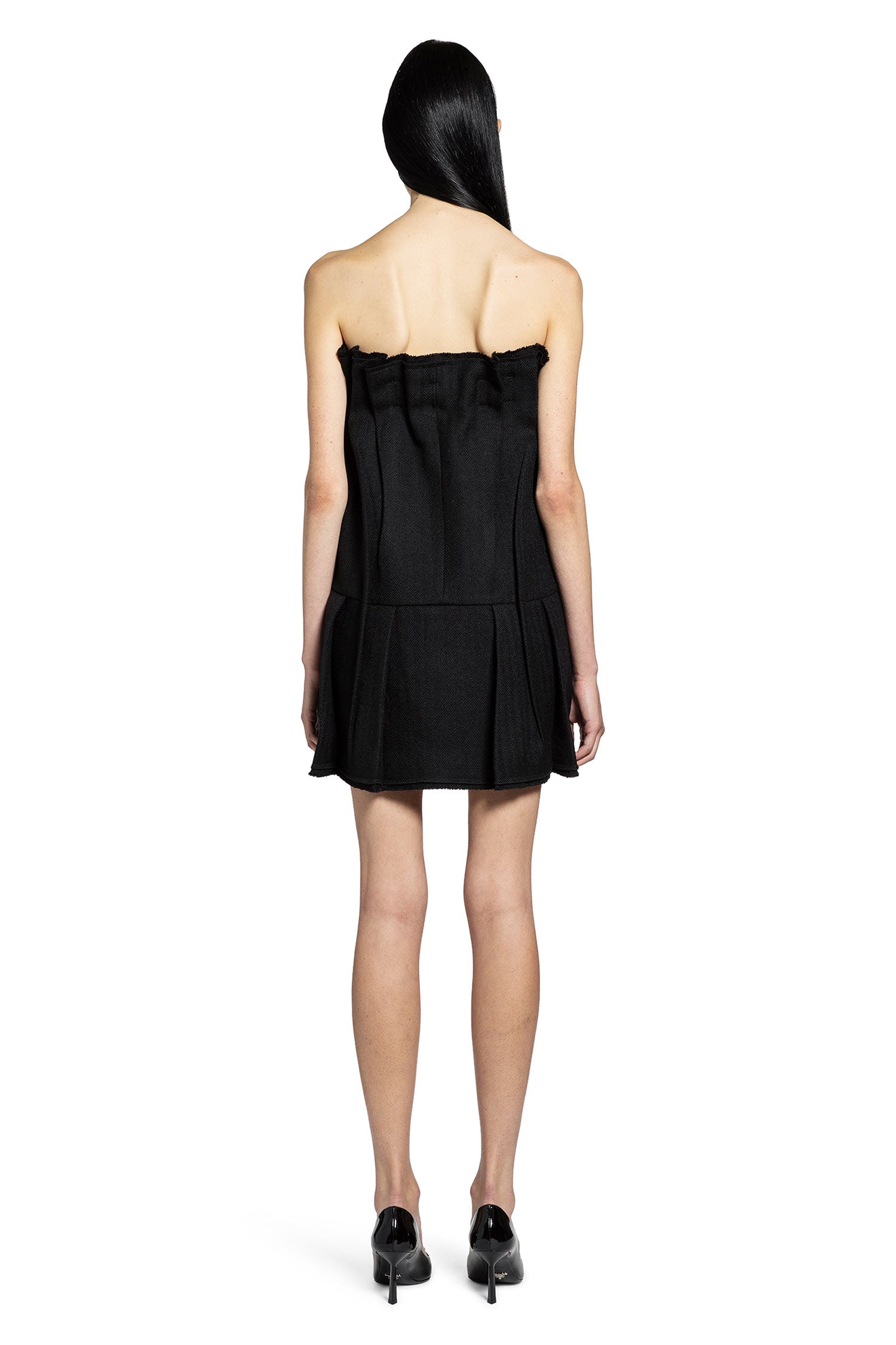 Chevron Wool Mini Dress