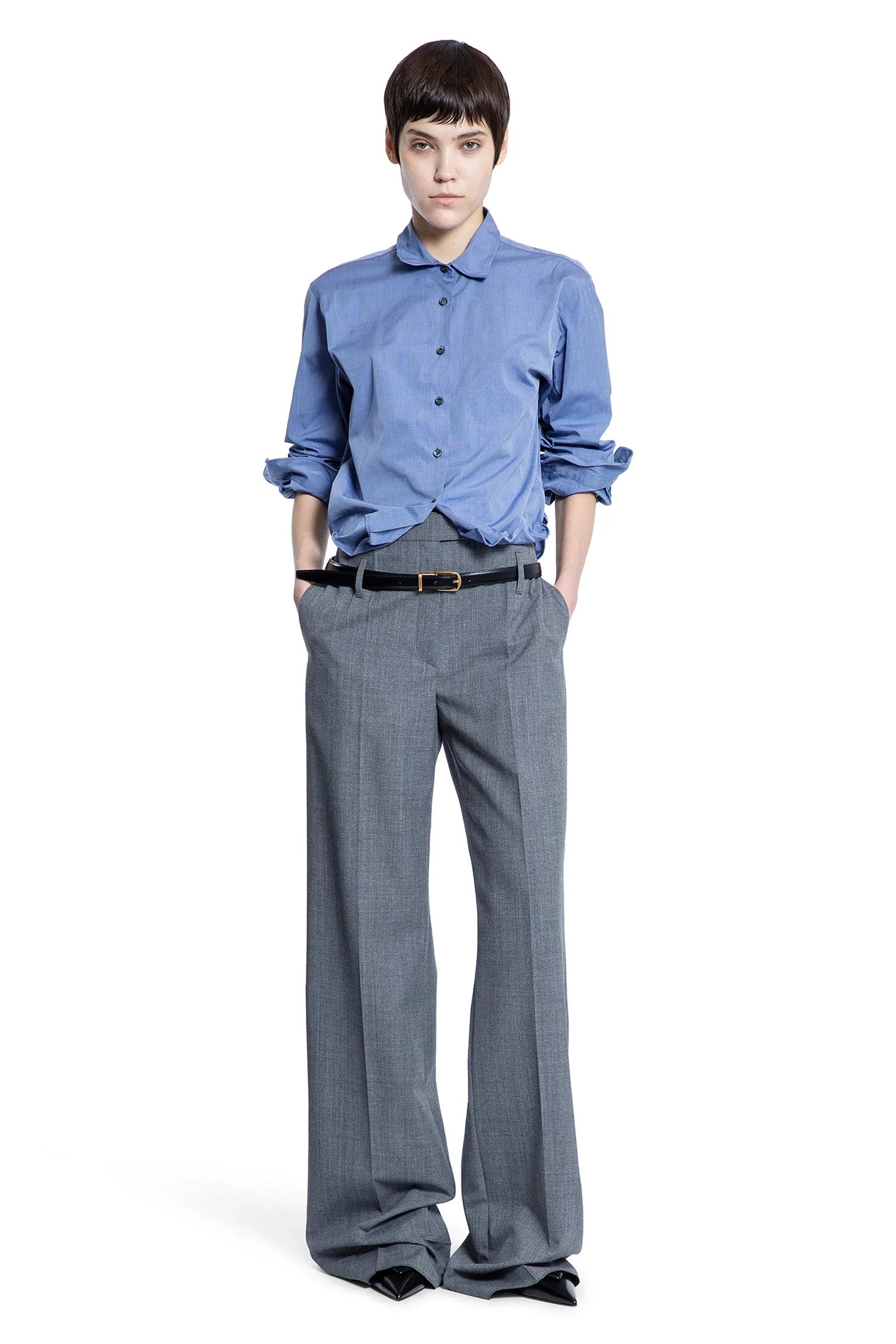 PRADA WOMAN BLUE SHIRTS - Antonioli.eu