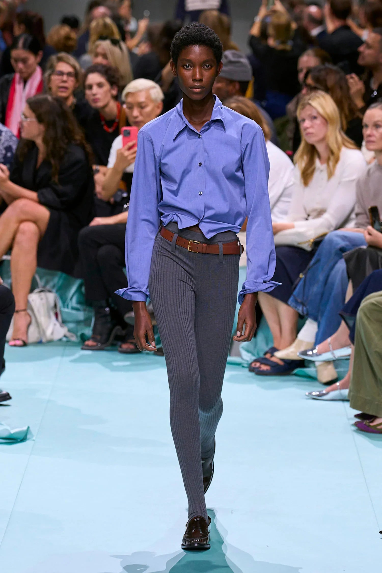 PRADA WOMAN BLUE SHIRTS - Antonioli.eu