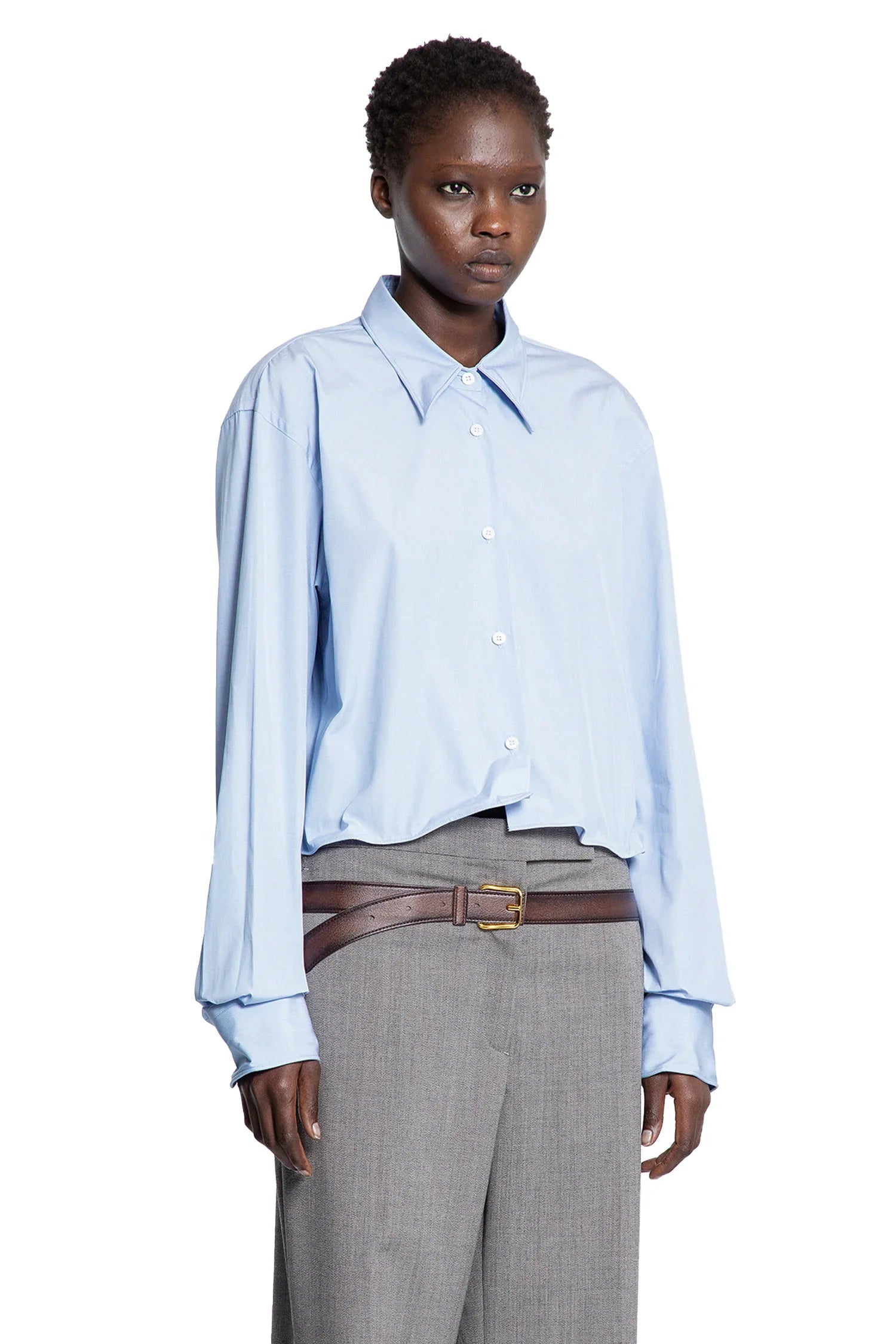 Ruffled Cotton Shirt - Antonioli.eu