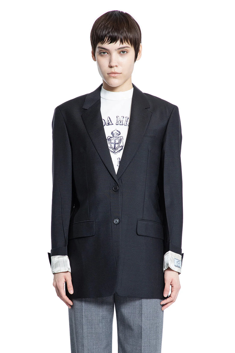 Single-Breasted Kid Mohair Blazer - Antonioli.eu