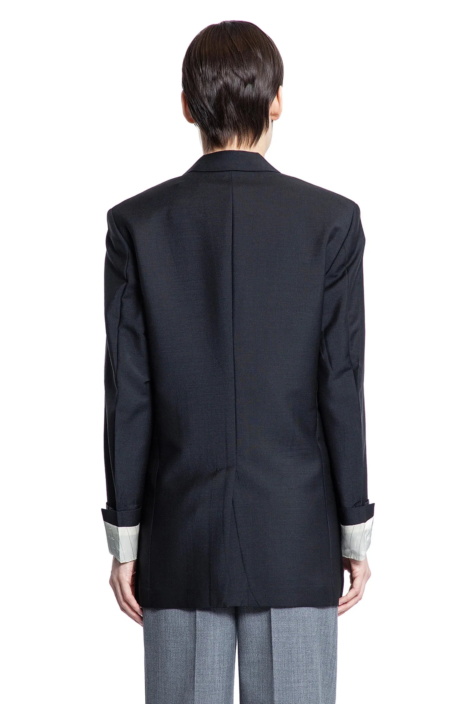 Single-Breasted Kid Mohair Blazer - Antonioli.eu