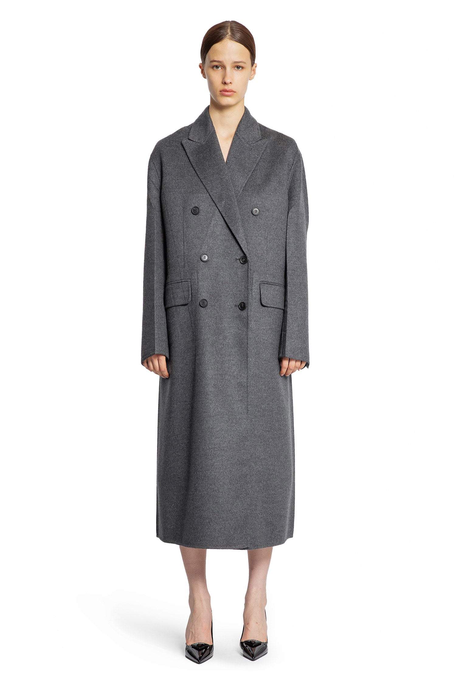 Wool Cashmere Double-Breasted Overcoat