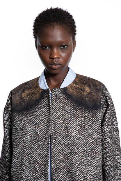 Printed Drill Caban Jacket - Antonioli.eu