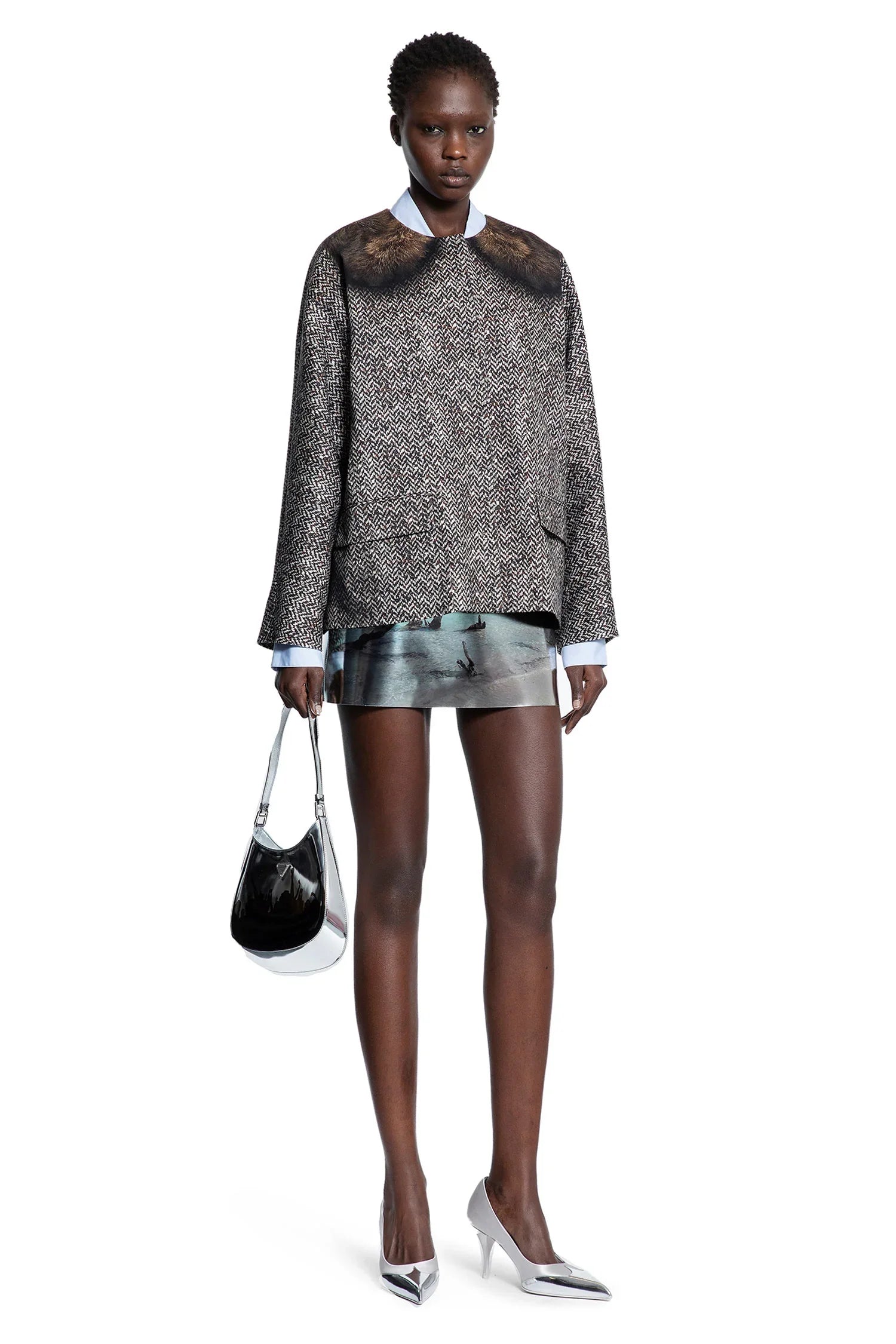 Printed Drill Caban Jacket - Antonioli.eu