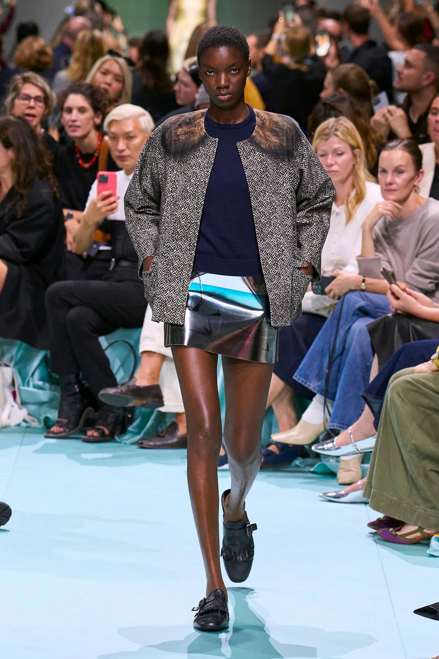 Printed Drill Caban Jacket - Antonioli.eu