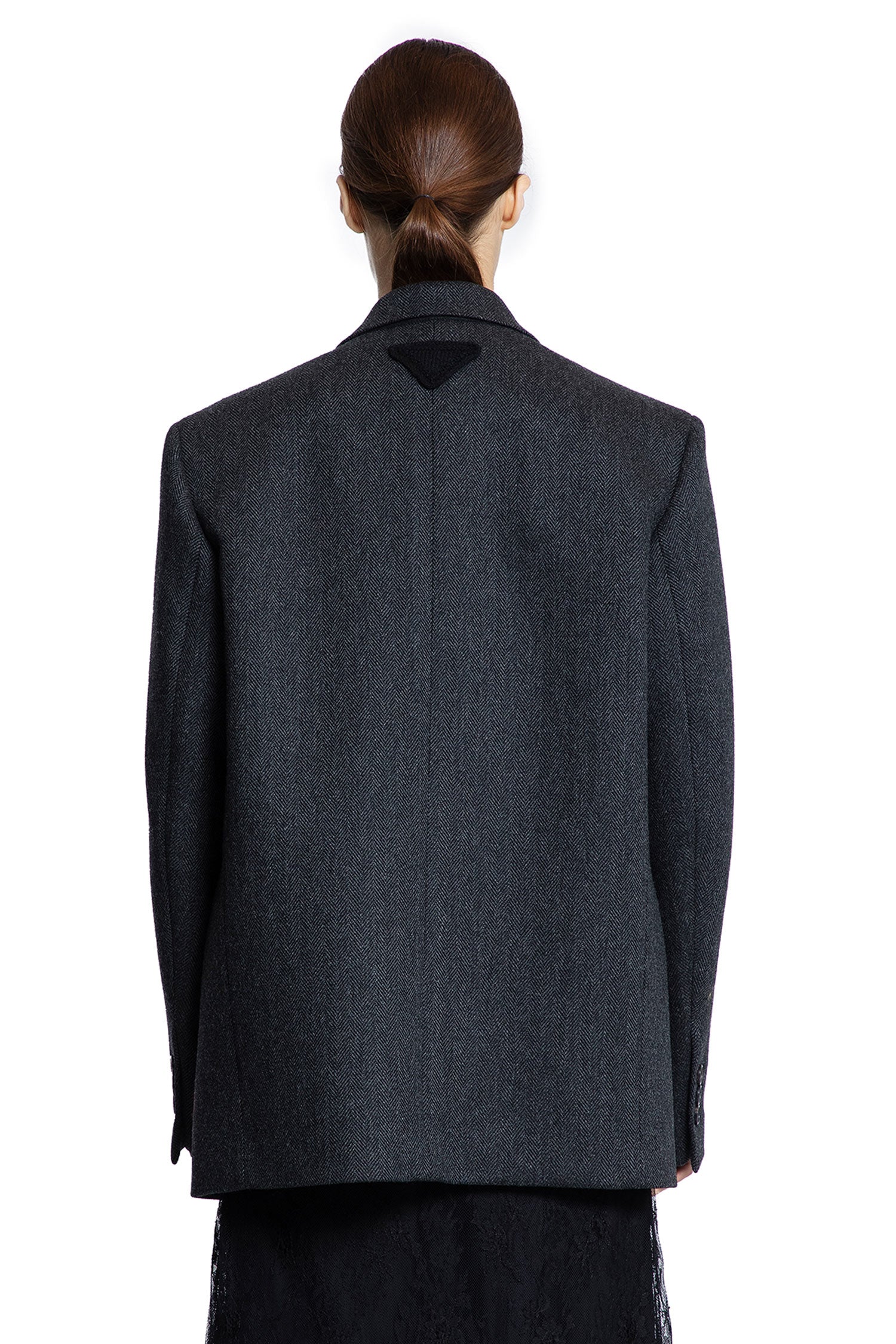 Chevron Wool Blazer