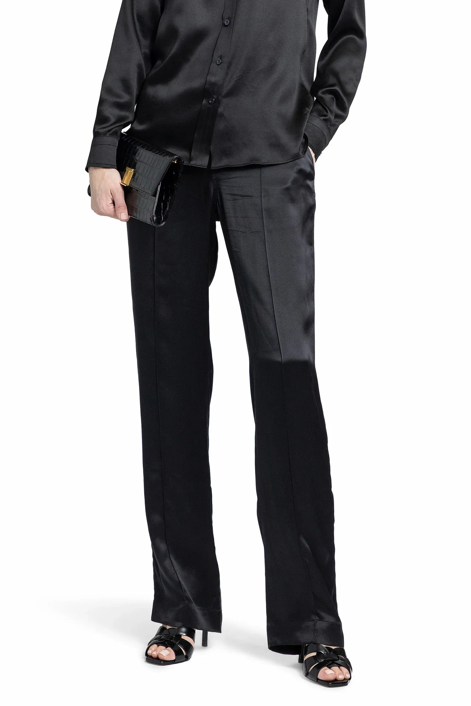Stretch Silk Satin Pyjama Pants - Antonioli.eu