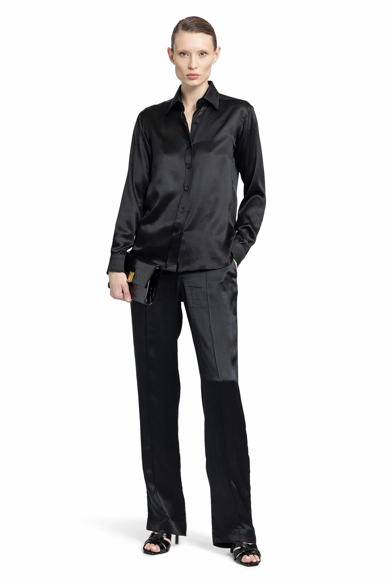 Stretch Silk Satin Pyjama Pants - Antonioli.eu