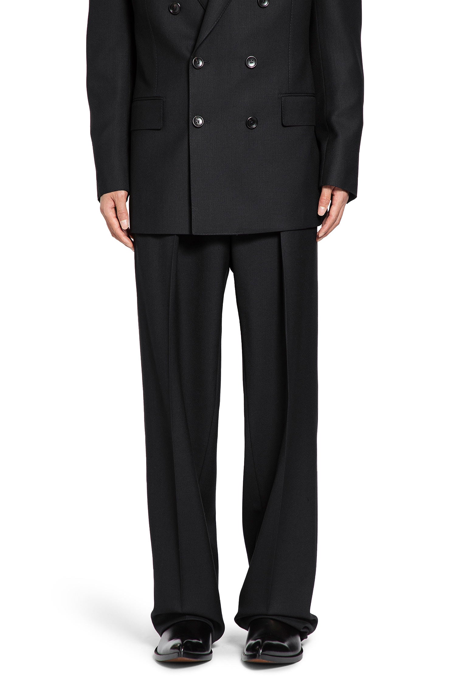 Double Pleat Trousers in Broken Twill - Antonioli.eu