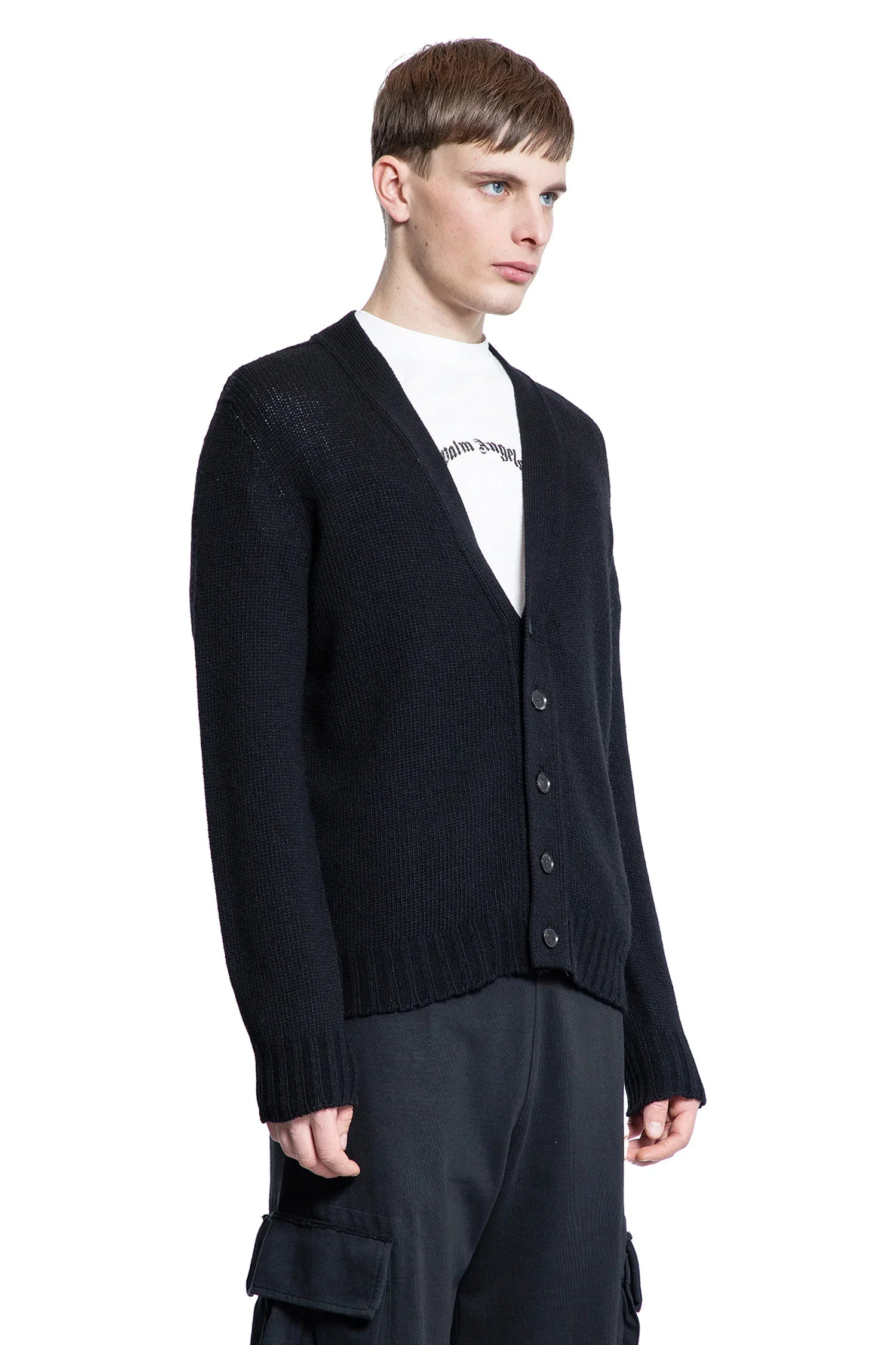 Curved Logo Cardigan - Antonioli.eu