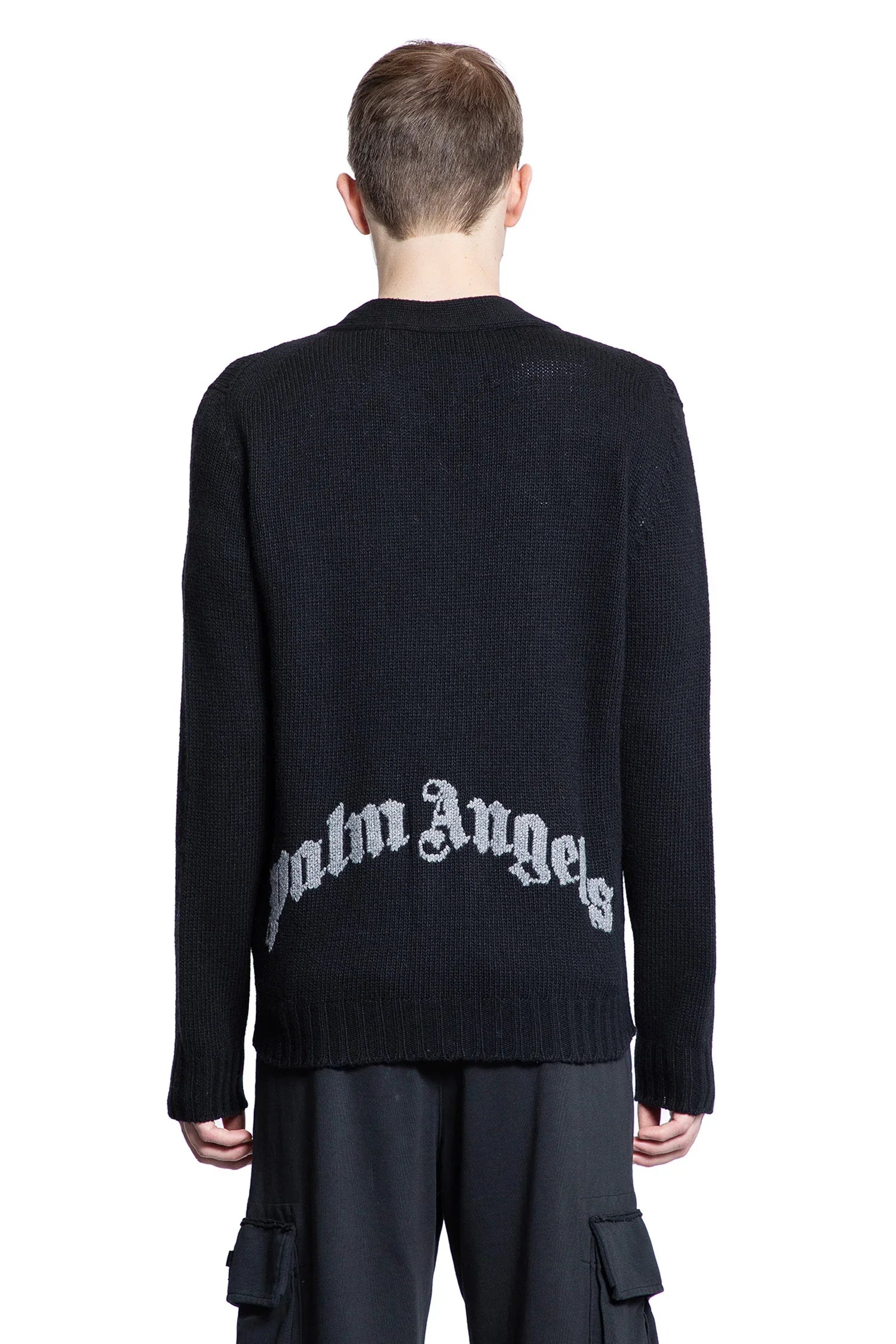 Curved Logo Cardigan - Antonioli.eu