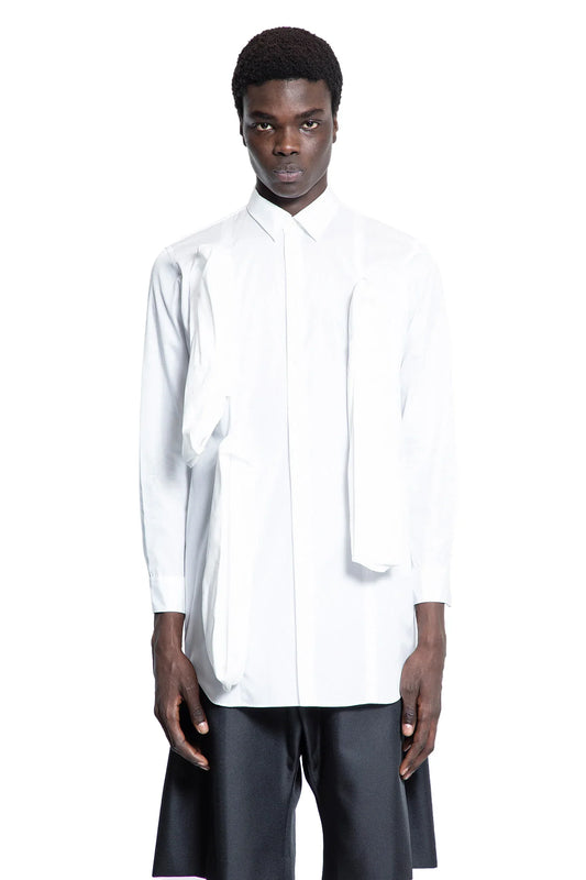 Draped Cotton Poplin Shirt - Antonioli.eu