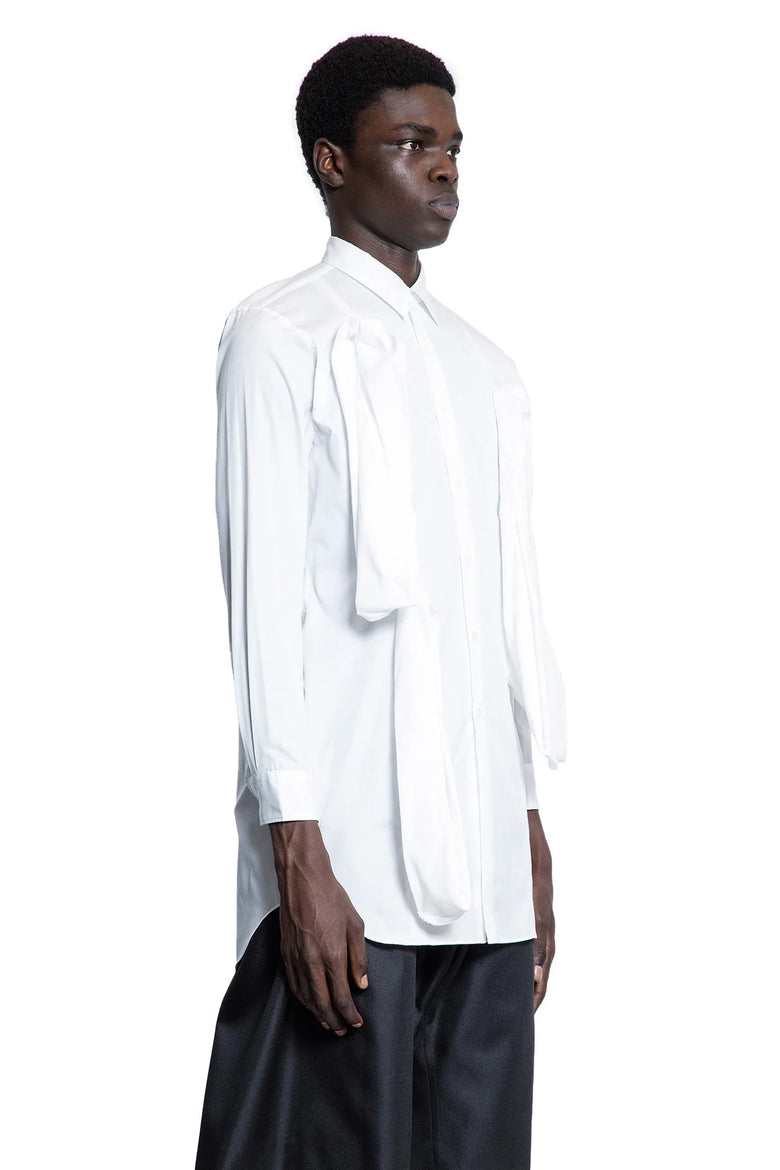 Draped Cotton Poplin Shirt - Antonioli.eu