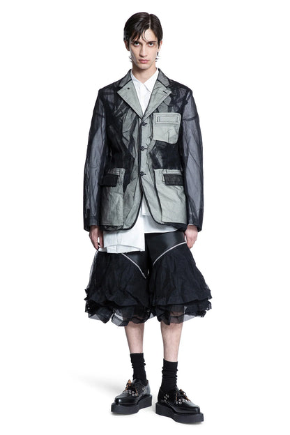 Satin and Crinkled Tulle Shorts - Antonioli.eu