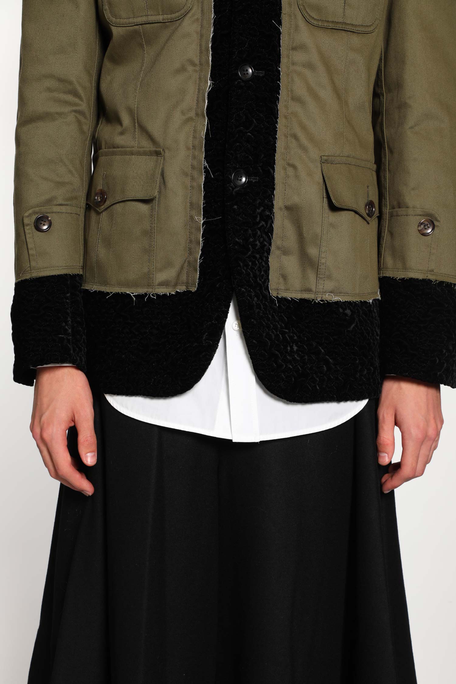 Spliced Military Blazer