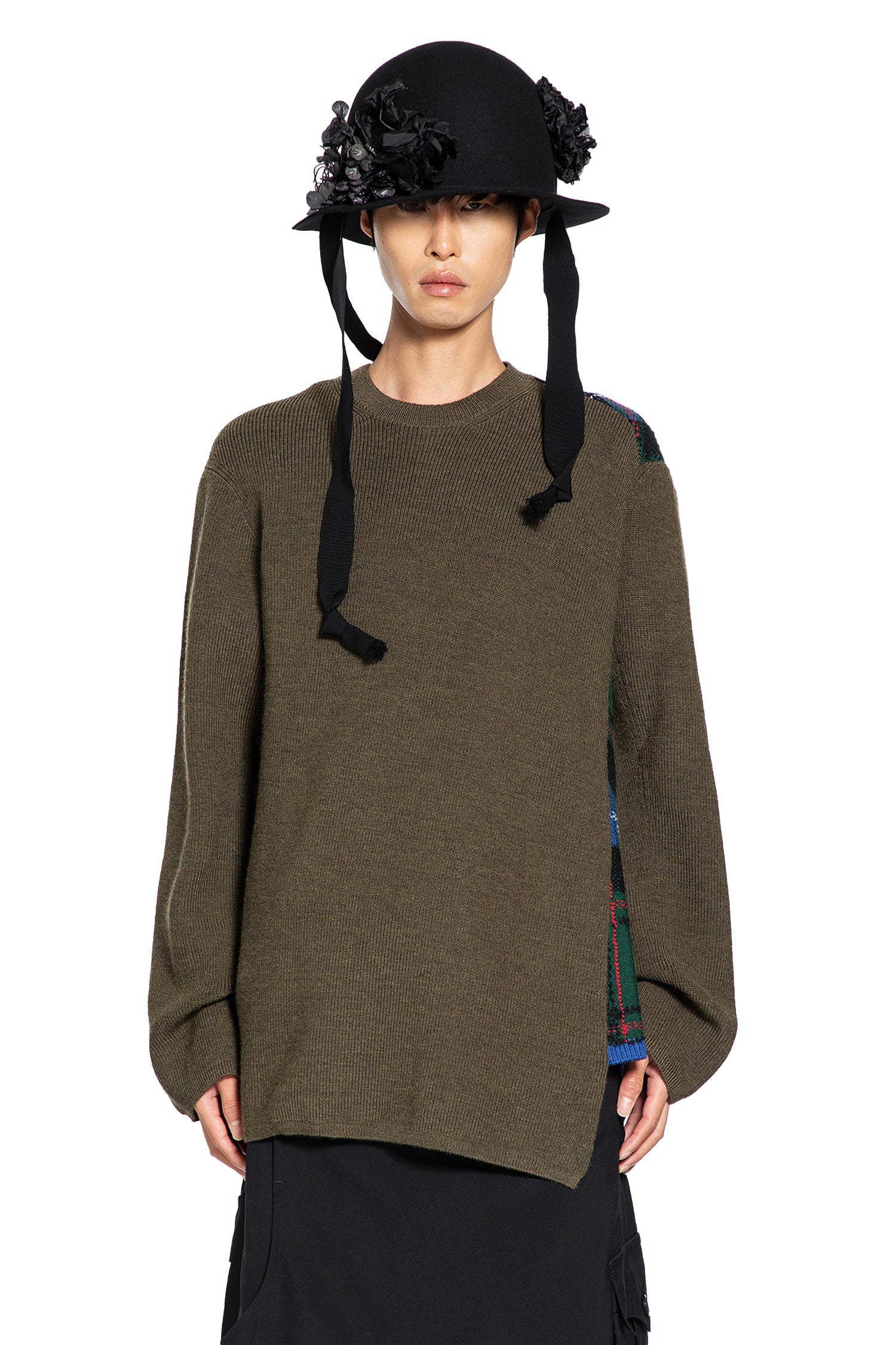 Asymmetric Paneled Sweater - Antonioli.eu