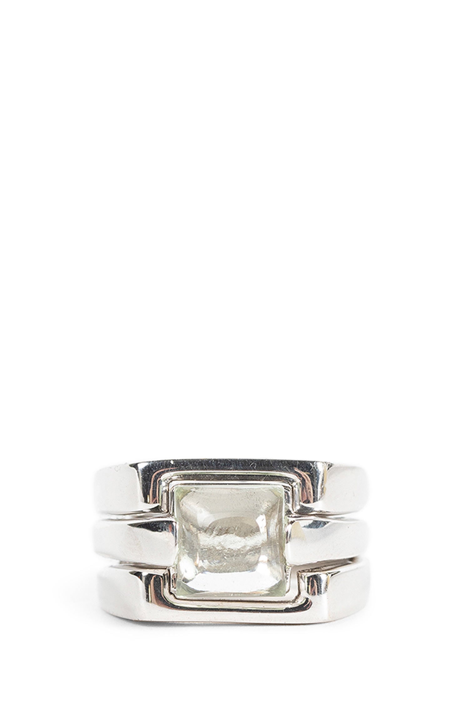 Puzzle Ring Green Amethyst