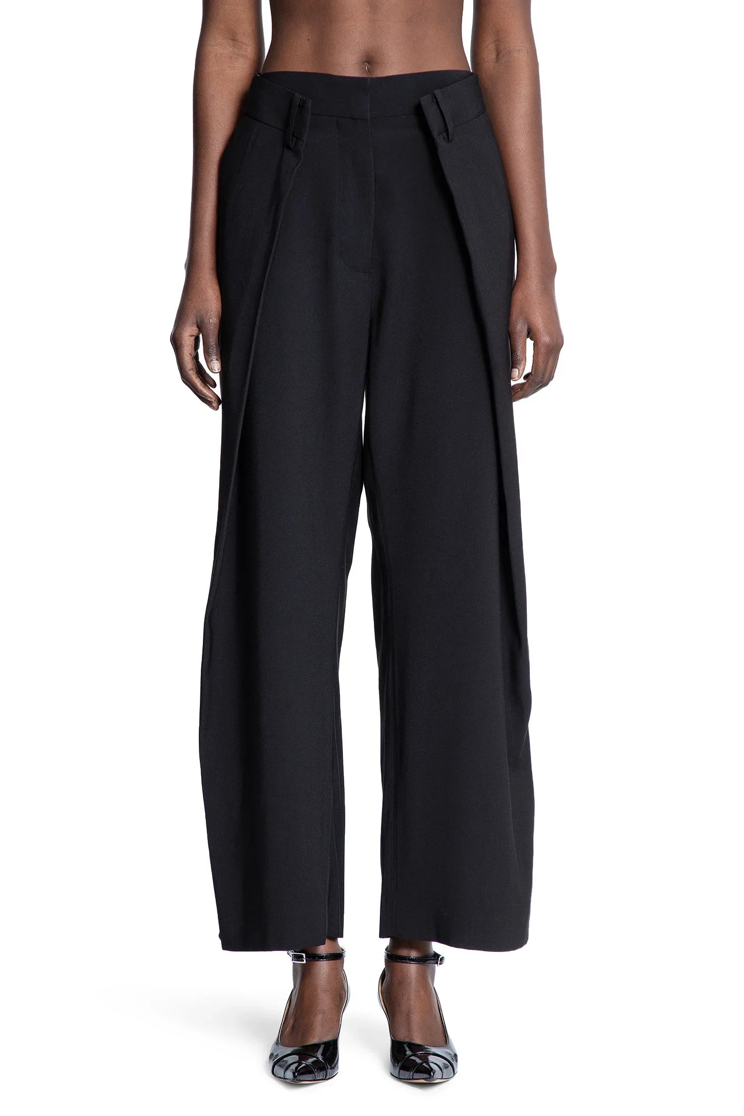 Pleated Wide Trousers - Antonioli.eu