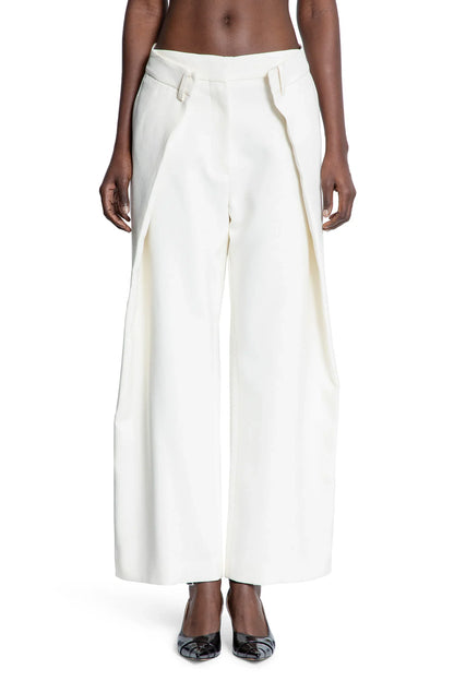 ROKH WOMAN OFF-WHITE TROUSERS - Antonioli.eu