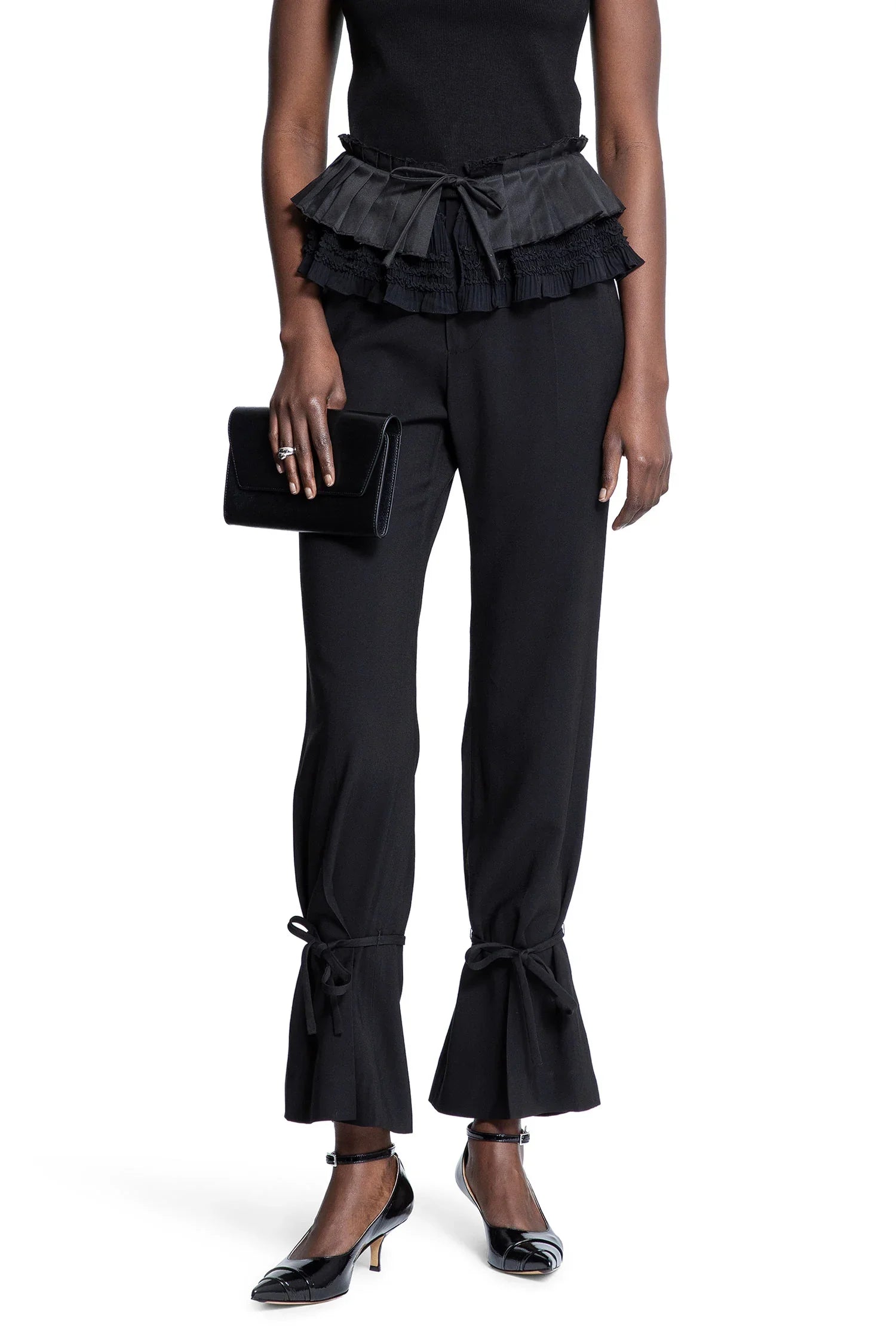 Slim Flare trousers with Straps - Antonioli.eu
