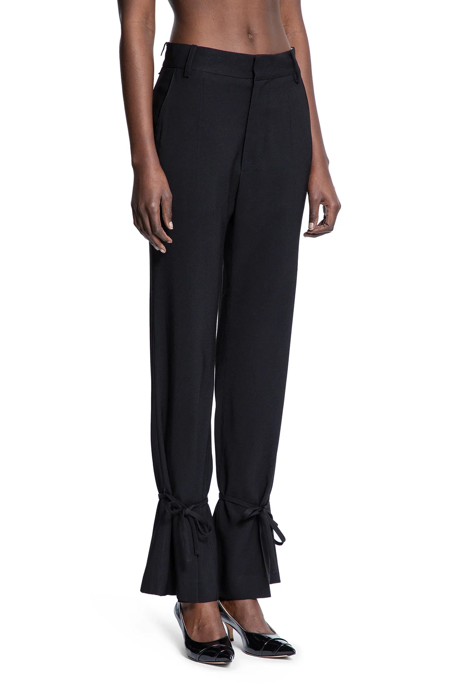 Slim Flare trousers with Straps - Antonioli.eu
