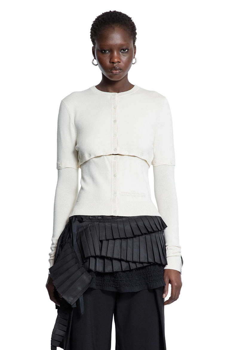Multi-Button Layer Effect Cardigan - Antonioli.eu