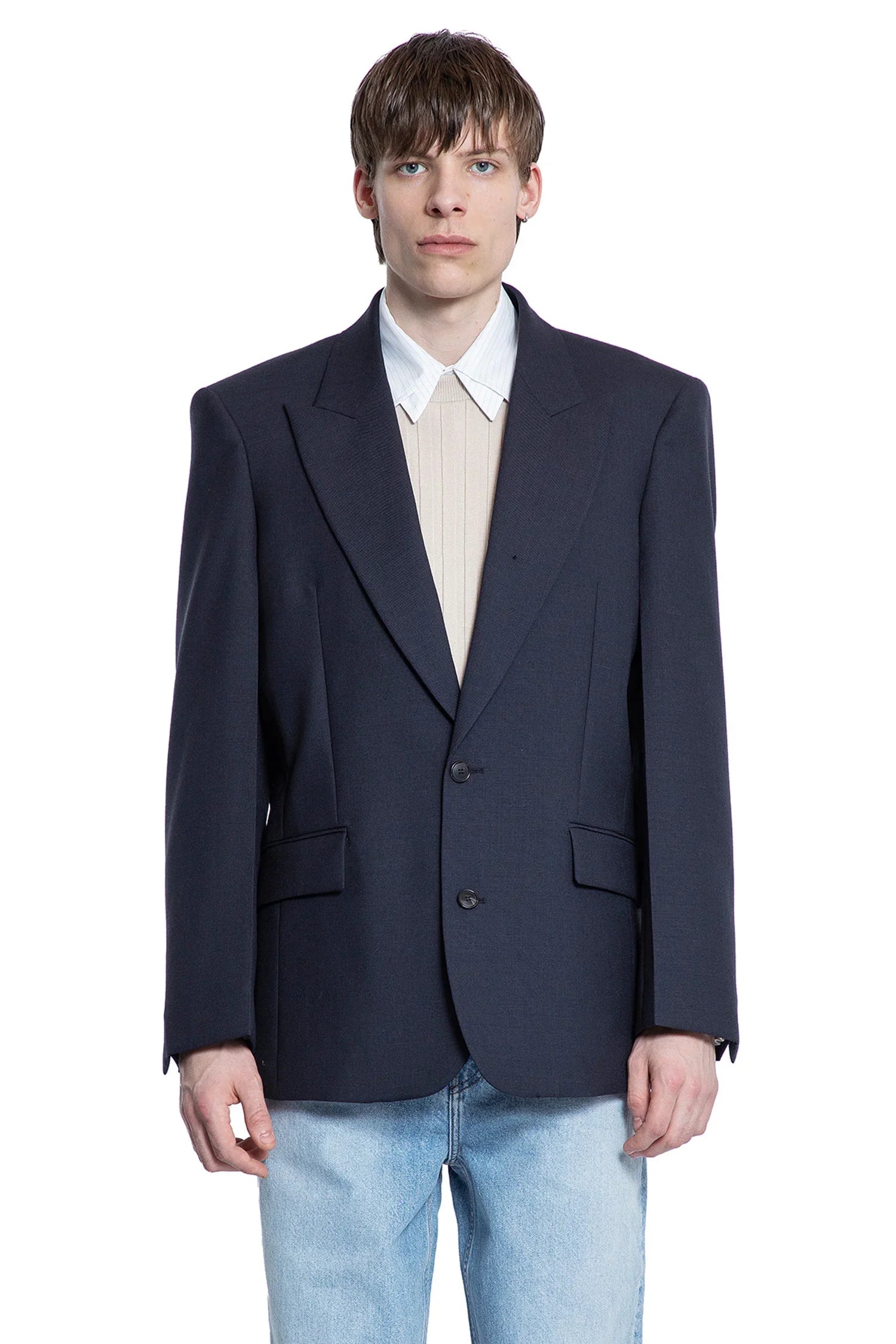 Structured Wool Tailored Blazer - Antonioli.eu